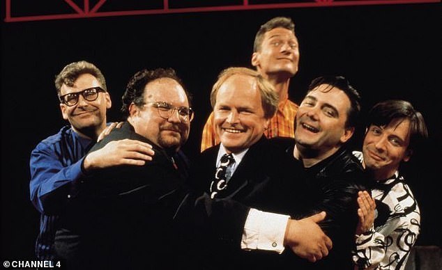Beloved: Tony (pictured second from right) is best known for his role on improv show Whose Line Is It Anyway?